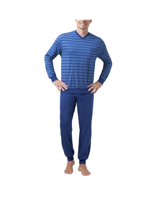 Hajo Pyjama in het Blue voor heren