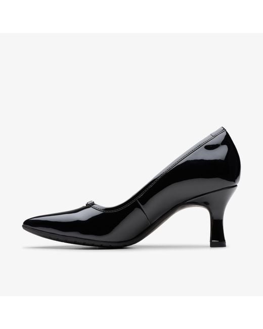 Clarks Black Kataleyna West Pat Shoes Patent Leather