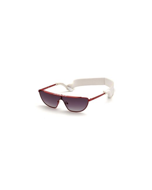 Guess Purple Gu7677 Shield Sunglasses