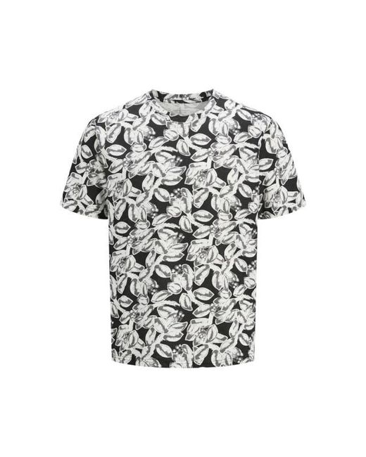 Jack & Jones Jorsplit Aop Tee in het Black voor heren