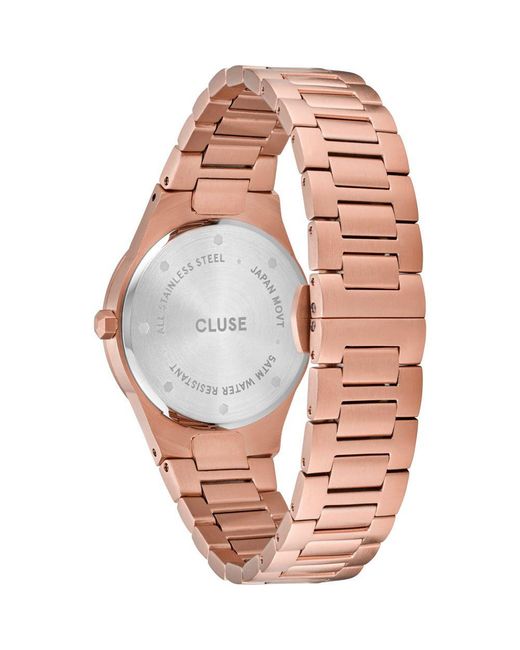 Cluse Pink Edelstahl-Armbanduhr