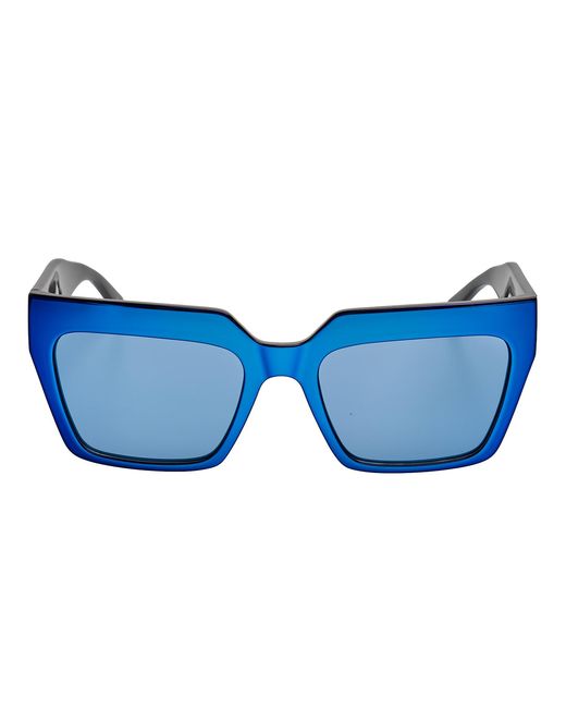 Karl Lagerfeld Blue Wide Geometric Sunglasses Kl6181S N