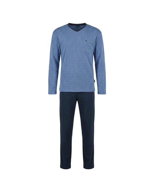 Hajo Pyjama in het Blue voor heren