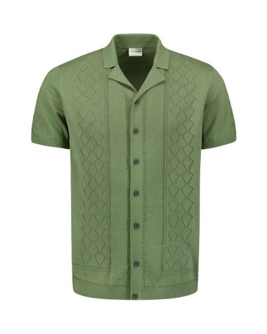 No Excess Pullover Short Sleeve Full Button P in het Green voor heren