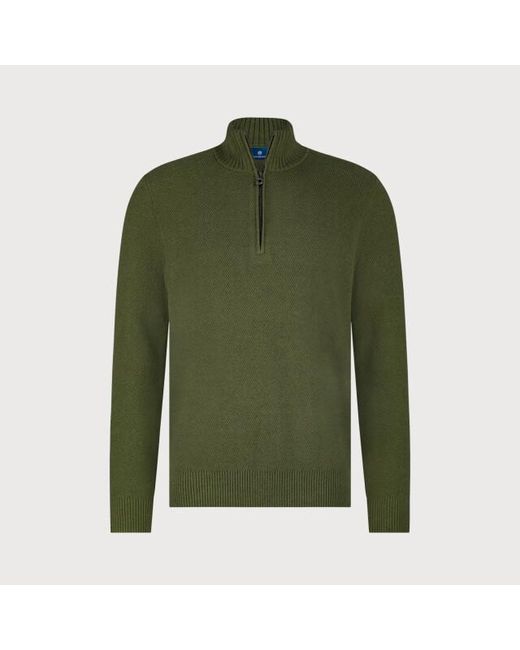 BLUE INDUSTRY De Chenille Half-Zip Pullover in het Green voor heren
