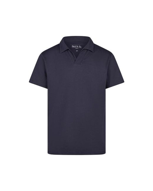 Phil & Co. Berlin Korte Pyjama Set Shortama Badstof Blauw/Groen in het Blue voor heren