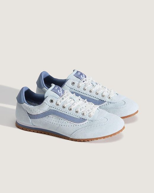 Vans Blue Super Lowpro Wildleder Damen Blaue Sneaker