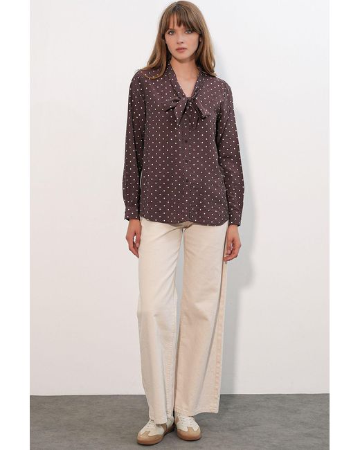 Bigdart Gestippelde Poplin Blouse in het Purple