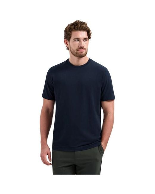 No Excess T-Shirt Crewneck Solid Basic Stretc Night in het Blue voor heren