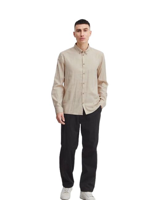 Solid Effen. Shirt in het White voor heren