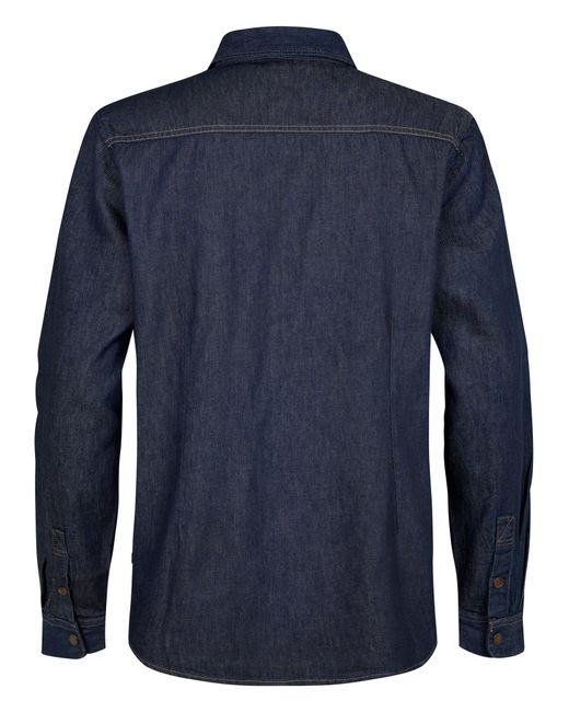Petrol Industries Denim Overhemd Met Lange Mouwen Forgestate in het Blue voor heren