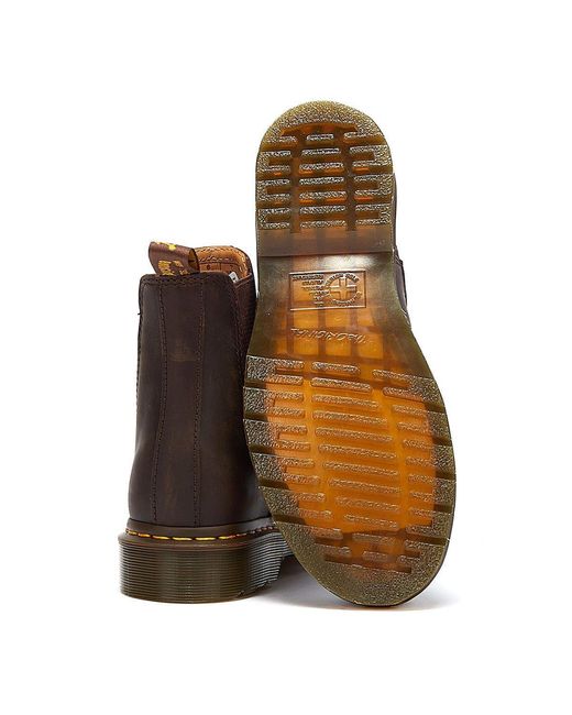 Dr. Martens 2976 Crazy Horse Leren Chelsea Boots in het Brown