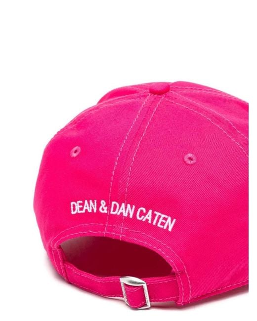 DSquared² Be Icon Logo Baseball Cap in het Pink