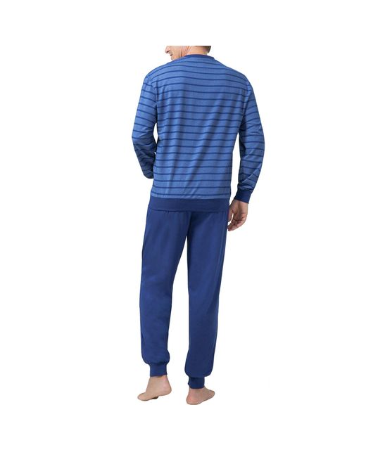 Hajo Pyjama in het Blue voor heren