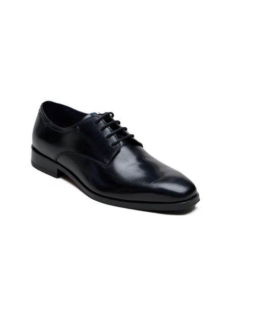 Ben Sherman Black Kenton Leather Lace-Up Shoes for men