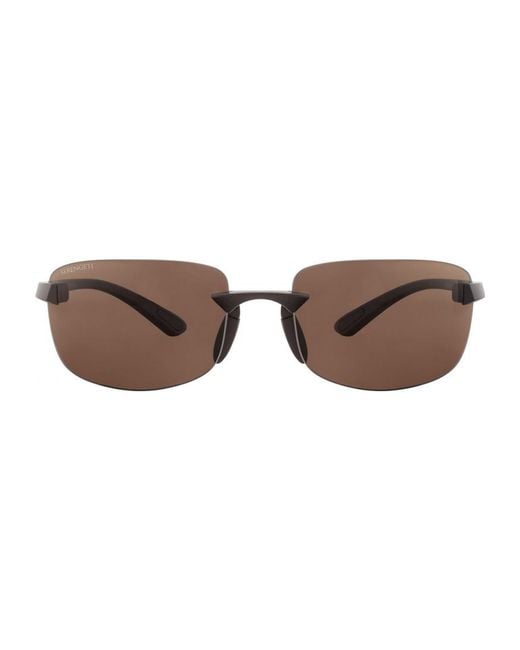 Serengeti Brown Ss755004-S 64 Rick Sunglasses for men
