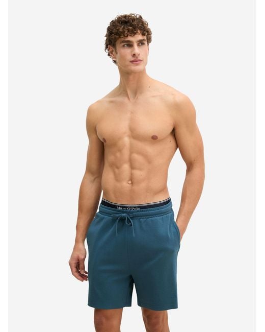 Marc O' Polo Marc O'Polo Mannen Pyjama Korte Broek Mix N Match in het Blue voor heren