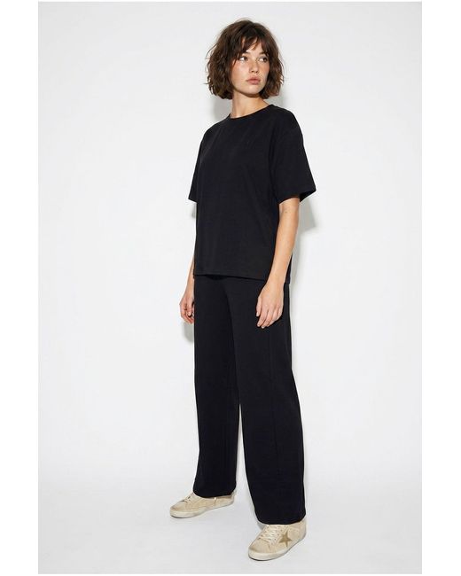 Bianco Lucci Blue Two-Piece T-Shirt And Wide-Leg Trouser Set