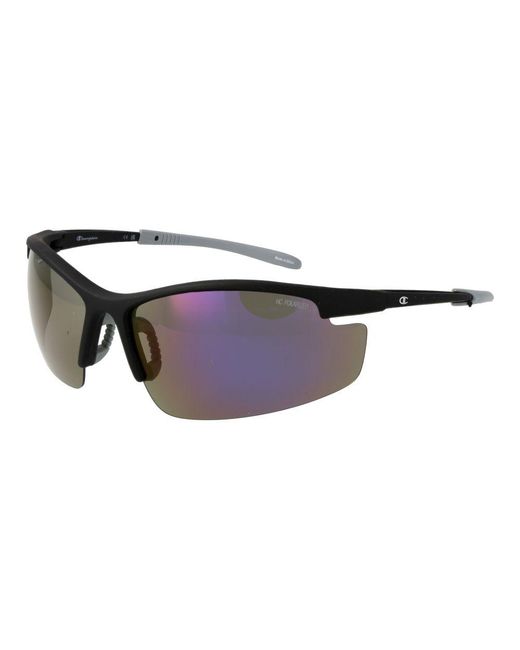 Champion Brown Blue Stainless Steel Sunglasses for men