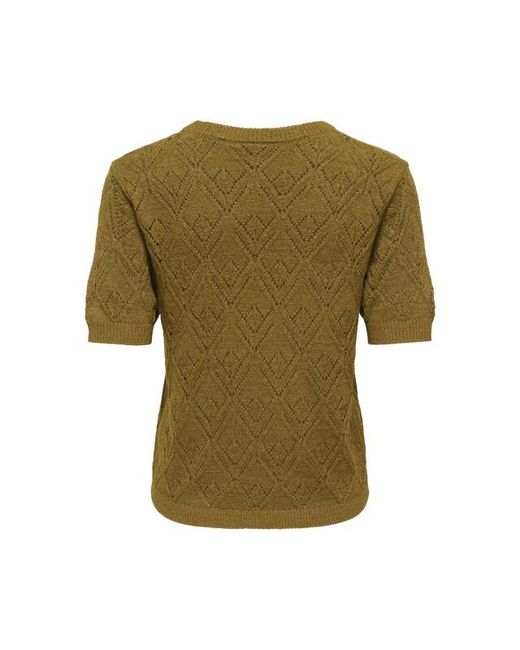 ONLY Onlsunny S/S Structure Pullover Knt in het Green