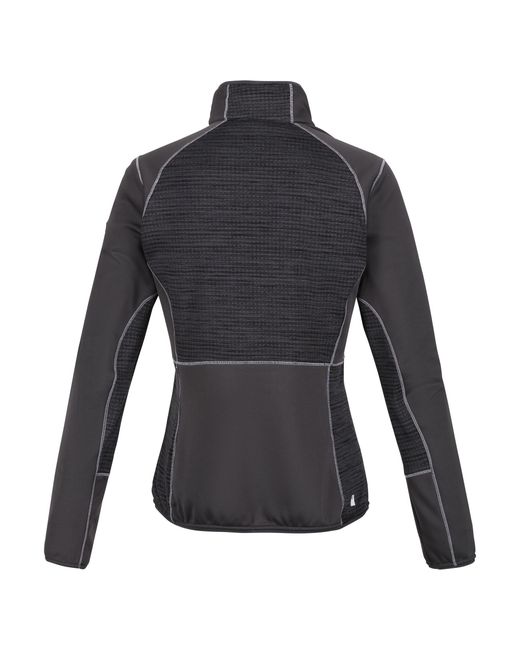 Regatta Black Ladies Yare Vii Marl Full Zip Soft Shell Jacket (Seal)