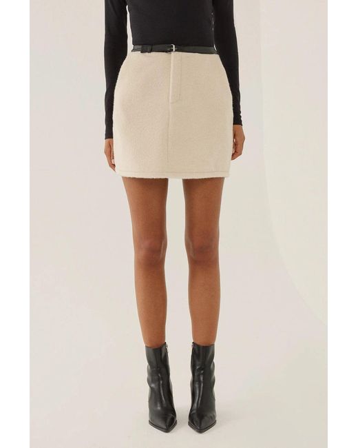 Hiccup Natural Belted Mini Skirt