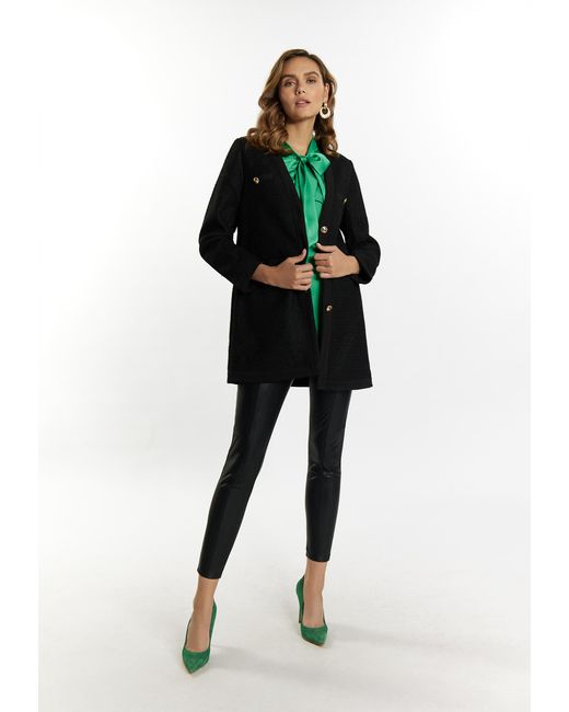 faina Bouclé Blazer in het Black