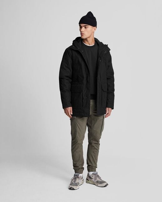Lyle & Scott Microfleece Parka in het Black voor heren