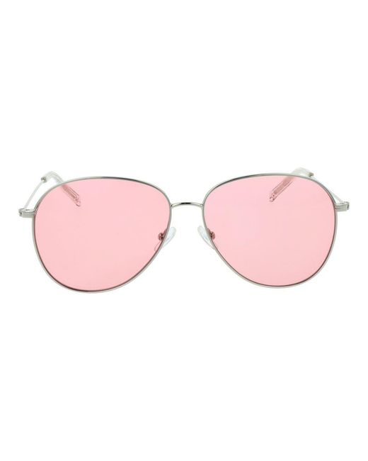 Replay Pink Silver Metal Sunglasses