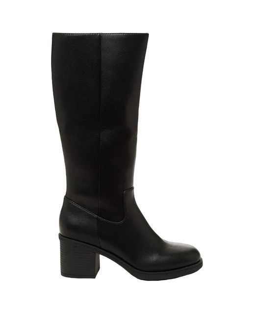 Rocket Dog Black Ladies Stanley Long Boots