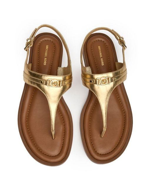 Michael Kors Brown Mandy Flip-Flops