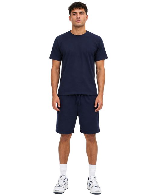 Kruze By Enzo Blue T-Shirt And Shorts Set for men