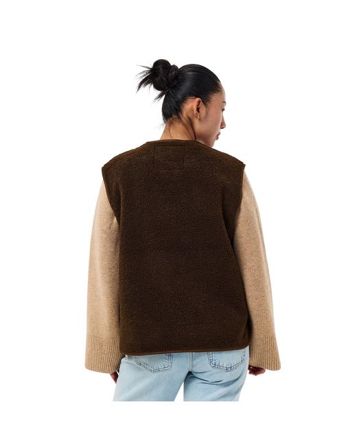 Threadbare Itoje Borg-Vest Voor (Chocolade) in het Brown