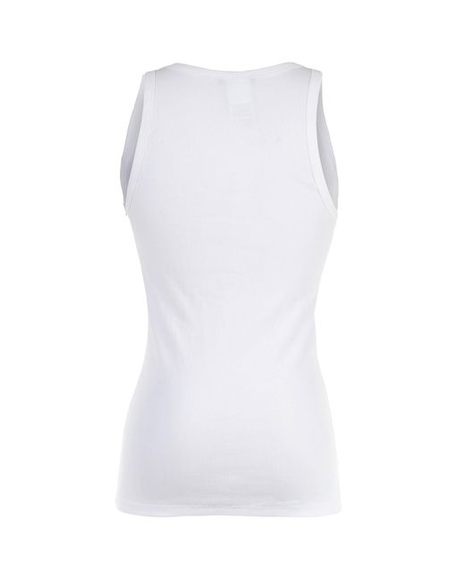 Versace Geribbelde Vest in het White voor heren