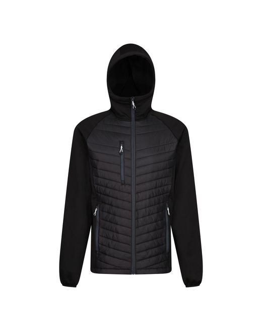 Regatta Black Navigate Quilted Hybrid Jacket /Seal) for men