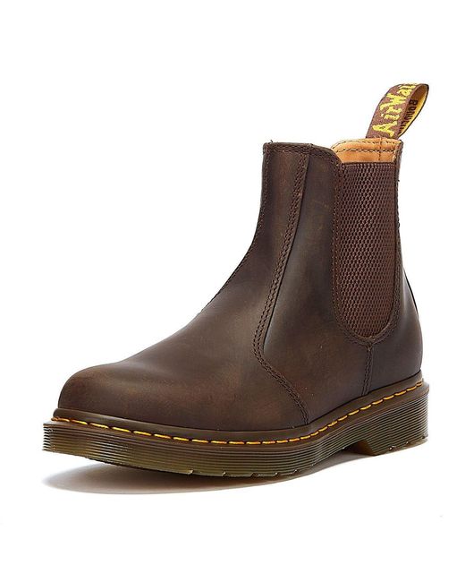 Dr. Martens 2976 Crazy Horse Leren Chelsea Boots in het Brown