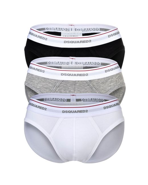 DSquared² 3-Pack Brief Slip in het Metallic voor heren