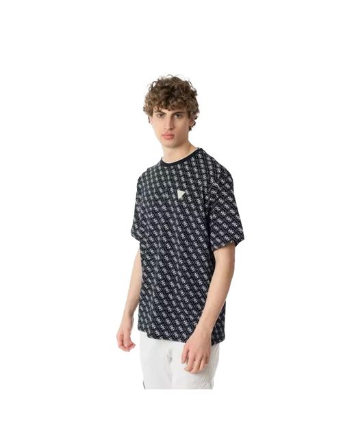 Guess T-Shirt Met 4G-Patch in het Blue voor heren