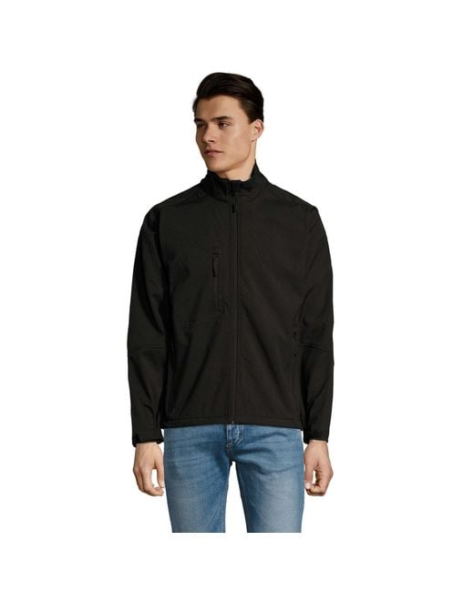 Sol's Relax Soft Shell Jas in het Black voor heren