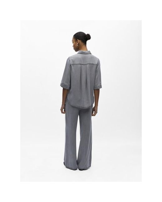 Object Objframe 2/4 Re Denim Top Noos in het Gray