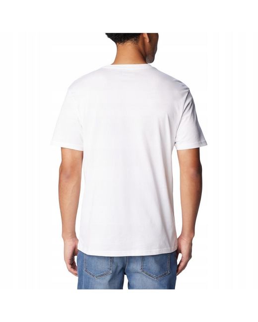 Columbia White Basic Logo T-Shirt for men