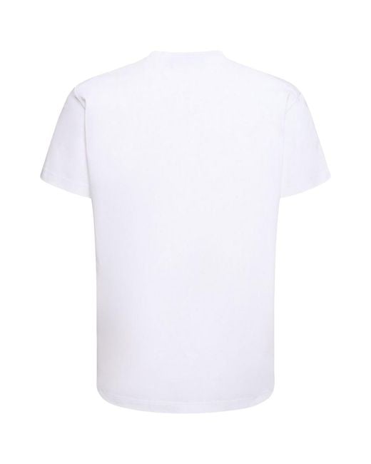 DSquared² White Cool Fit Blur Icon Logo T-Shirt Cotton for men