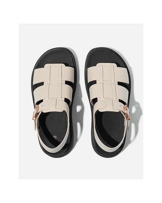 Fitflop Gen-Ff Fisherman Sandalen Van Leer in het White