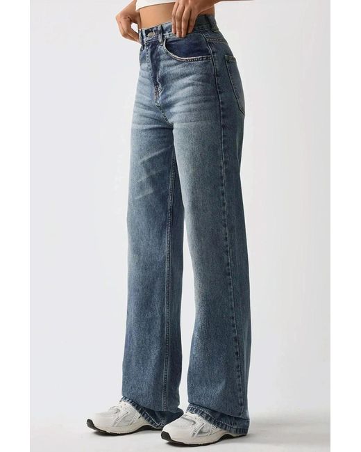 Hiccup Blue Straight Leg Denim Jeans