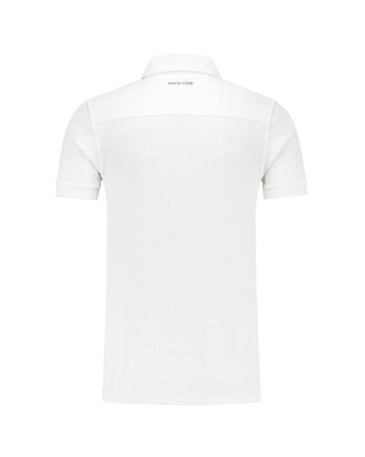 MORSE CODE Polo in het White voor heren