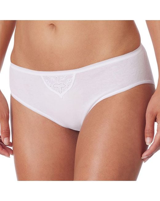 Schiesser Cotton Essentials Slip in het White