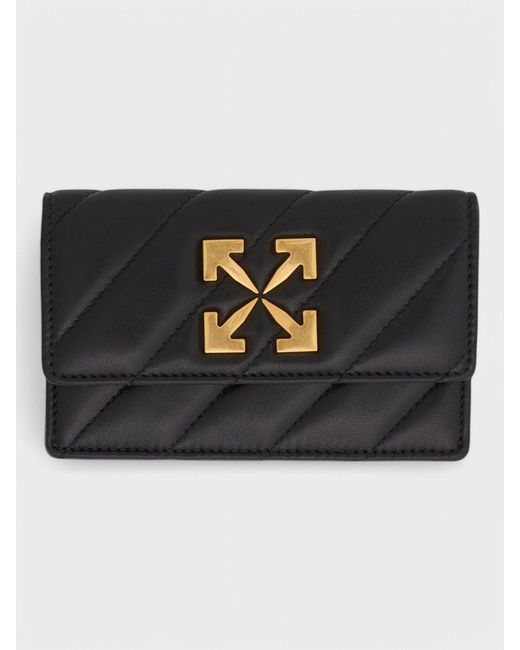 Off-White c/o Virgil Abloh Black Jackhammer Flat Card Case Leather