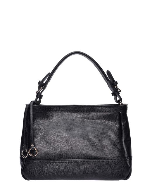 Roberta M Black Rindsledertasche