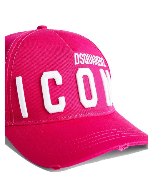 DSquared² Be Icon Logo Baseball Cap in het Pink