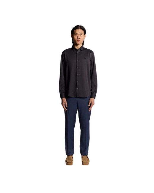 Lyle & Scott Normale -Chino's (Koolstof) in het Blue voor heren